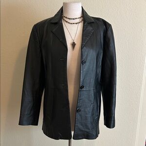 Black Leather Coat
